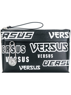 клатч с принтом логотипа Versus