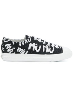 logo printed sneakers Miu Miu