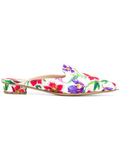 мюли с цветочным принтом Salvatore Ferragamo