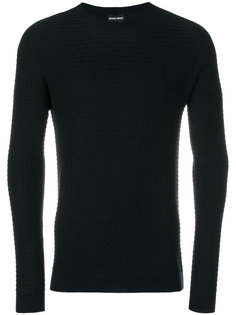 фактурный свитер с круглым вырезом Giorgio Armani