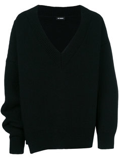 asymmetric v-neck jumper Raf Simons