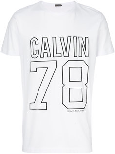 футболка с вышитым логотипом  Calvin Klein Jeans
