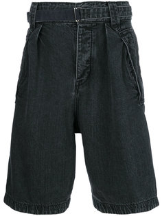 джинсовые шорты свободного кроя Sacai
