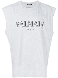 футболка с принтом логотипа Balmain