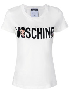 футболка с принтом логотипа Moschino