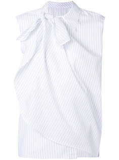 многослойная рубашка в полоску без рукавов  Mm6 Maison Margiela