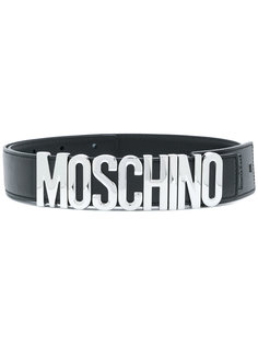 logo plaque belt Moschino