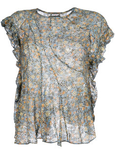 блузка с рюшами и цветочным принтом Isabel Marant