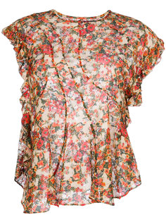 блузка с рюшами и цветочным принтом Isabel Marant