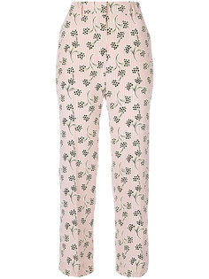 брюки с цветочным принтом  Prada
