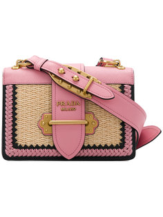 соломенная сумка на плечо Cahier Prada