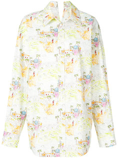 оверсайз-рубашка с цветочным принтом  Marni