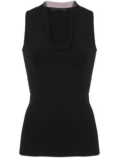 топ с контрастным воротником Alexander Wang