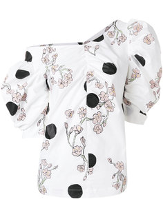 асимметричная блузка с цветочным принтом Isa Arfen
