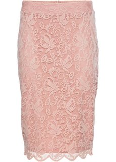 Кружевная юбка-карандаш (розовый) Bonprix
