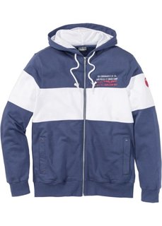 Куртка Regular Fit с капюшоном (индиго/белый) Bonprix