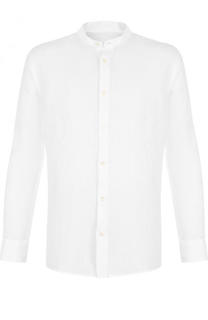 Льняная рубашка с воротником-стойкой 120% Lino