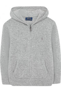 Кардиган из смеси шерсти и кашемира с капюшоном Polo Ralph Lauren