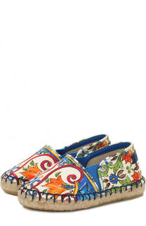 Текстильные эспадрильи с принтом Dolce &amp; Gabbana