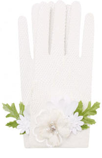 Перчатки фактурной вязки с декоративной отделкой Aletta