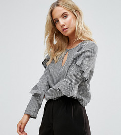 Блузка в клеточку Miss Selfridge Petite - Мульти