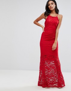 Кружевное платье макси Lipsy - Красный