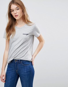 Классическая футболка с логотипом Wrangler - Серый