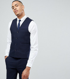 Темно-синий облегающий жилет ASOS TALL Wedding - Темно-синий