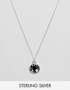 Серебряное ожерелье с круглой подвеской ASOS - Серебряный