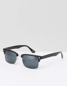 Черные квадратные солнцезащитные очки в стиле ретро ASOS - Черный