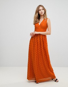 Кружевное платье макси Uttam Boutique - Оранжевый