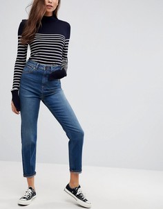 Узкие выбеленные джинсы в винтажном стиле с завышенной талией ASOS FARLEIGH - Синий