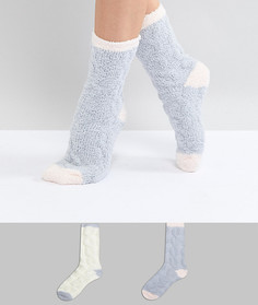 Набор кремовых и серых носков с узором косичка (2 пары) Penguin - Мульти