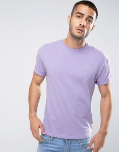 Сиреневая футболка с отворотами на рукавах New Look - Фиолетовый