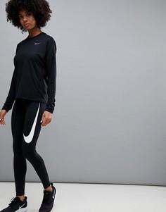 Леггинсы с логотипом Nike Running Dri-Fit Essential - Черный