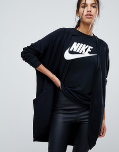Черный длинный кардиган Nike - Черный