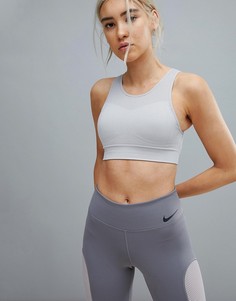 Серый бесшовный бралетт Nike Training - Серый
