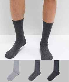 3 пары черно-белых носков из крученой пряжи ASOS - Мульти