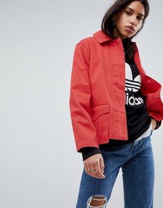 Выбеленная хлопковая куртка ASOS - Красный