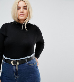 Ремень для джинсов с цепочкой ASOS CURVE - Черный