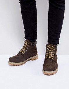 Ботинки из нубука с теплой подкладкой Jack & Jones - Коричневый