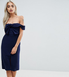 Платье-футляр с узлом True Decadence Petite - Темно-синий