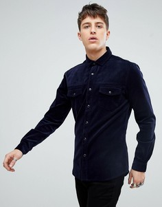 Приталенная рубашка в стиле вестерн ASOS - Темно-синий
