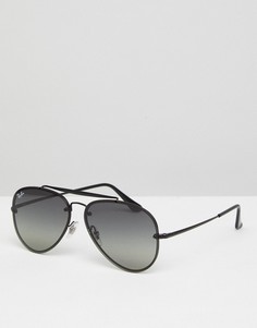 Черные солнцезащитные очки-авиаторы Ray-Ban 0RB3584N - 58 мм - Черный