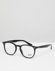 Черные очки-вайфареры с прозрачными стеклами 50 мм Ray-Ban 0RX7159 - Черный