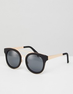 Солнцезащитные очки с планкой Quay Australia Brooklyn - Черный