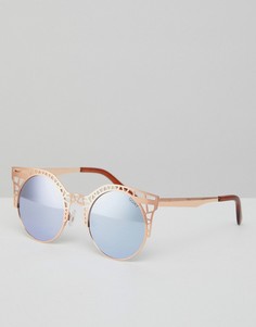 Солнцезащитные очки кошачий глаз с вырезами Quay Australia - Розовый