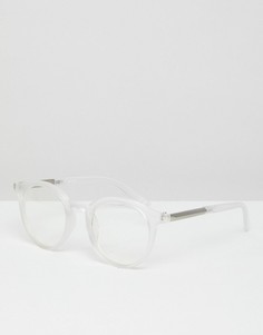 Круглые очки с прозрачными стеклами ASOS - Очистить