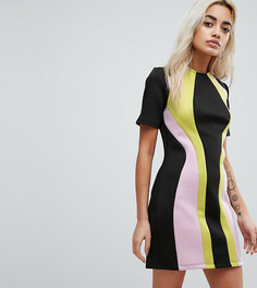 Платье мини колор блок ASOS PETITE - Мульти