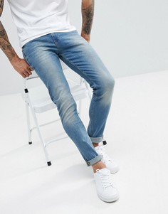 Выбеленные джинсы скинни Noak - Синий